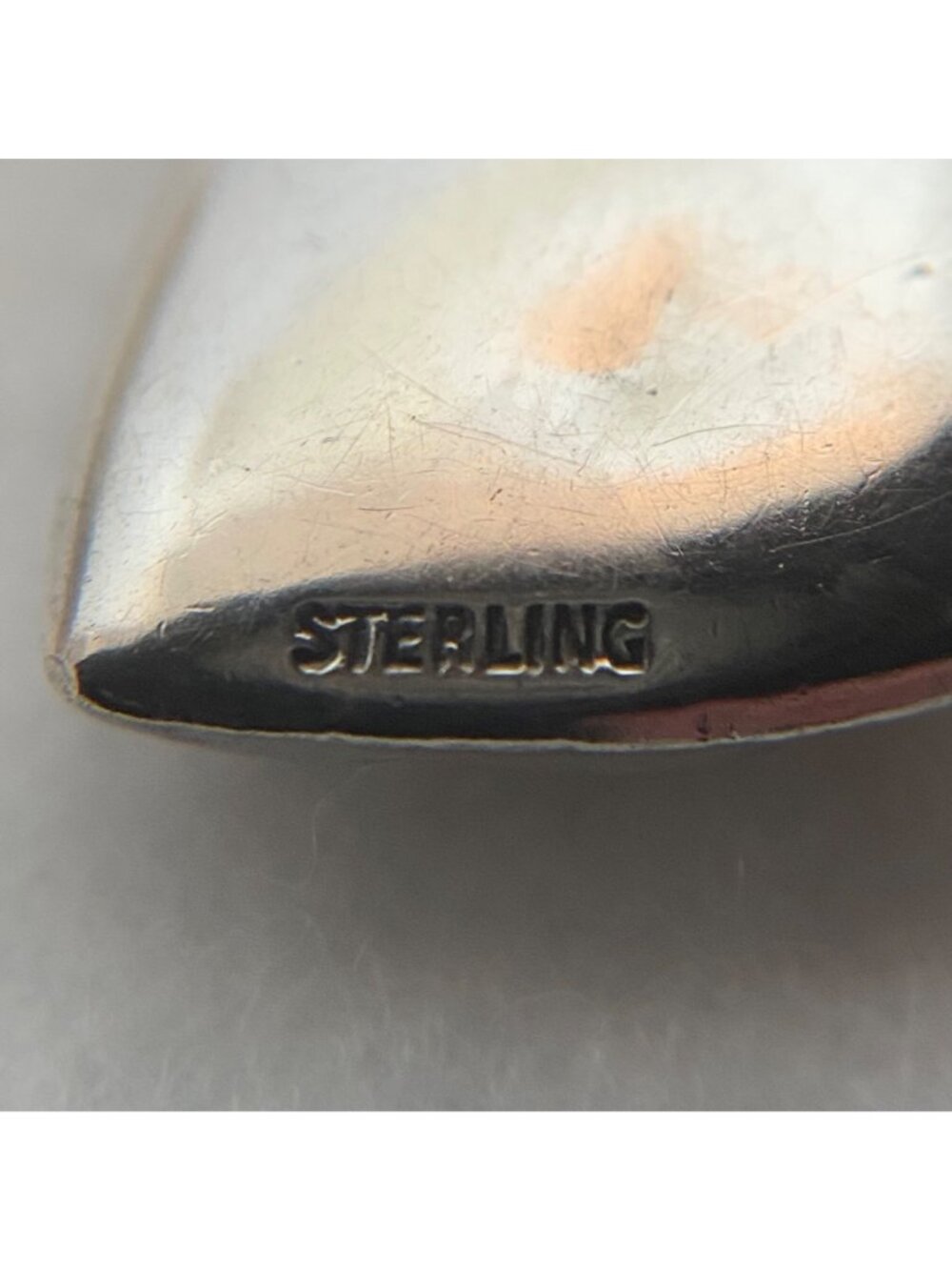 VTG Sterling Silver 925 Repousse Puffy Heart Sweetheart Charm Pendant - Picture 8 of 16
